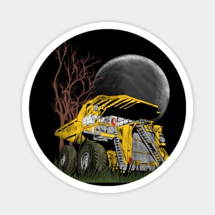 dump truck on halloween Magnet